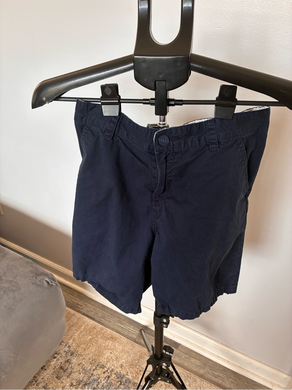 Boys Navy Cotton Casual Shorts